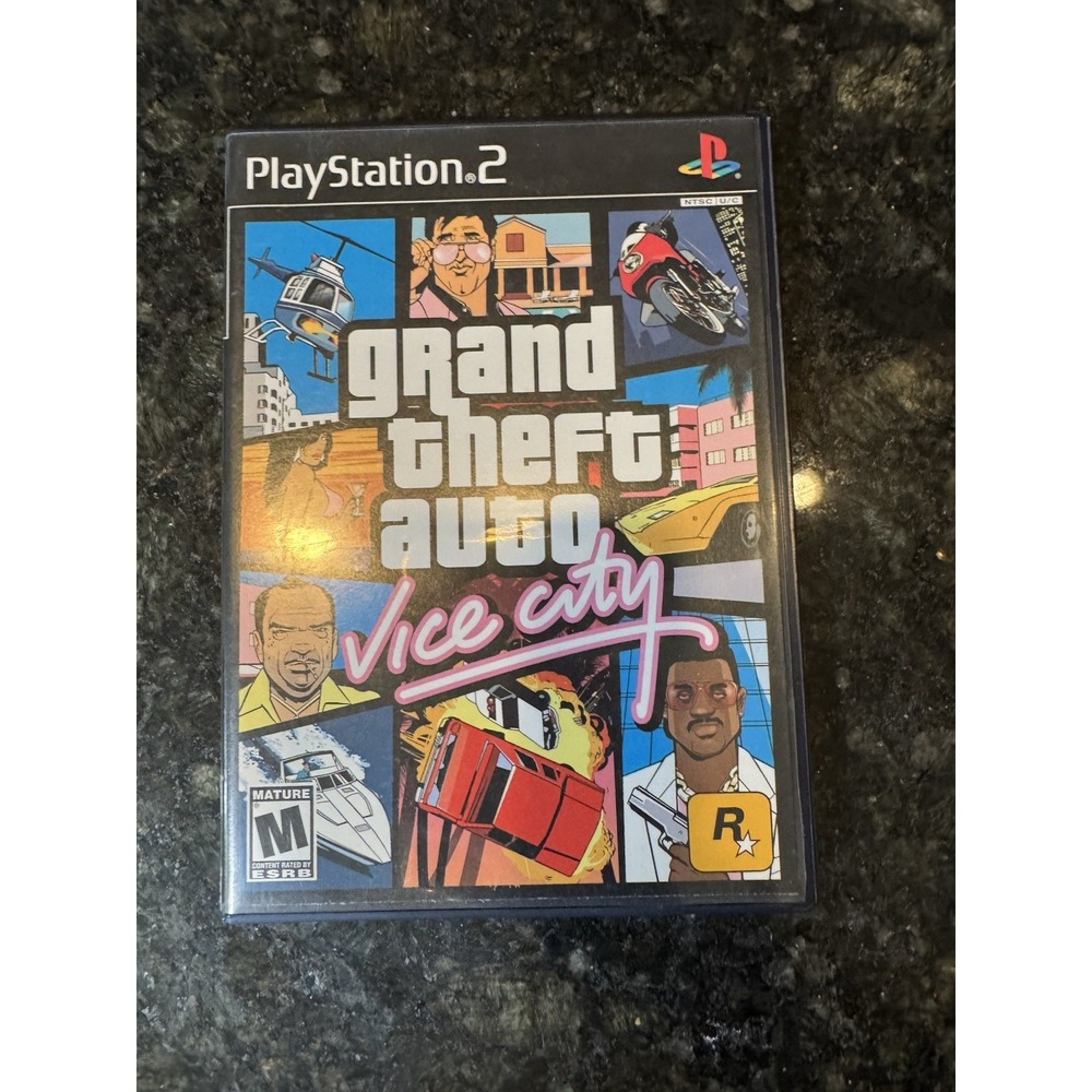 Grand Theft Auto Vice City Sony PlayStation 2 PS2 Rockstar Games SLUS-20552 CIB